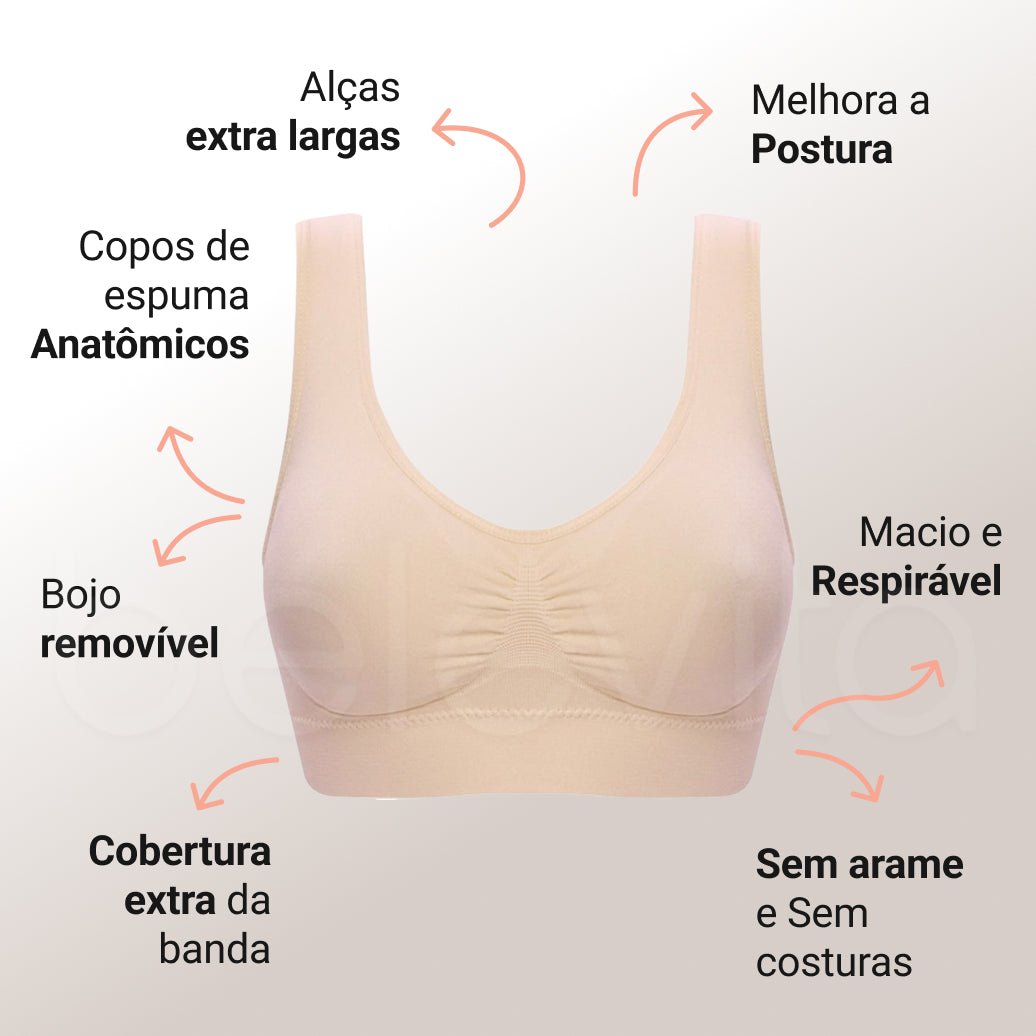 Combo: Short Modelador Slim Pro+ Sutiã Equilíbrio Fit