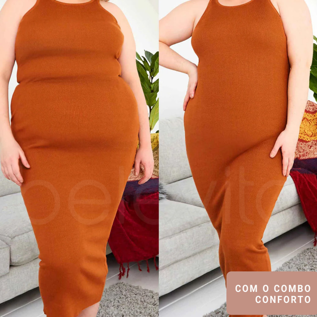Combo: Short Modelador Slim Pro+ Sutiã Equilíbrio Fit