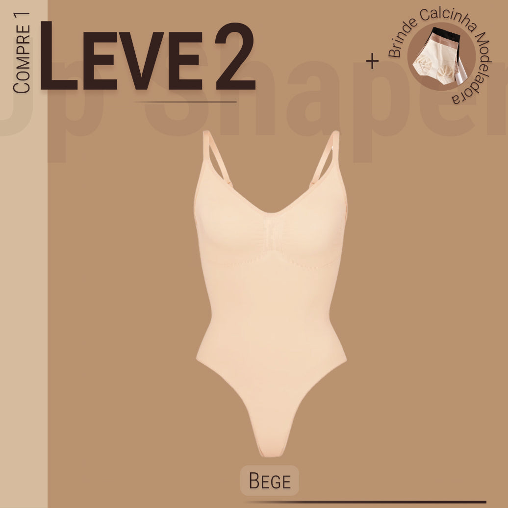 Body Modelador Full Shaper - Compre 1 Leve 2 + Brinde Calcinha Modeladora
