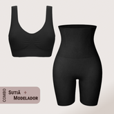 Combo: Short Modelador Slim Pro+ Sutiã Equilíbrio Fit