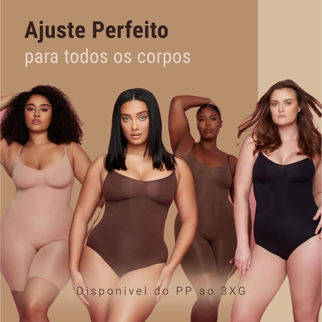 Body Modelador Full Shaper - Compre 1 Leve 2 + Brinde Calcinha Modeladora