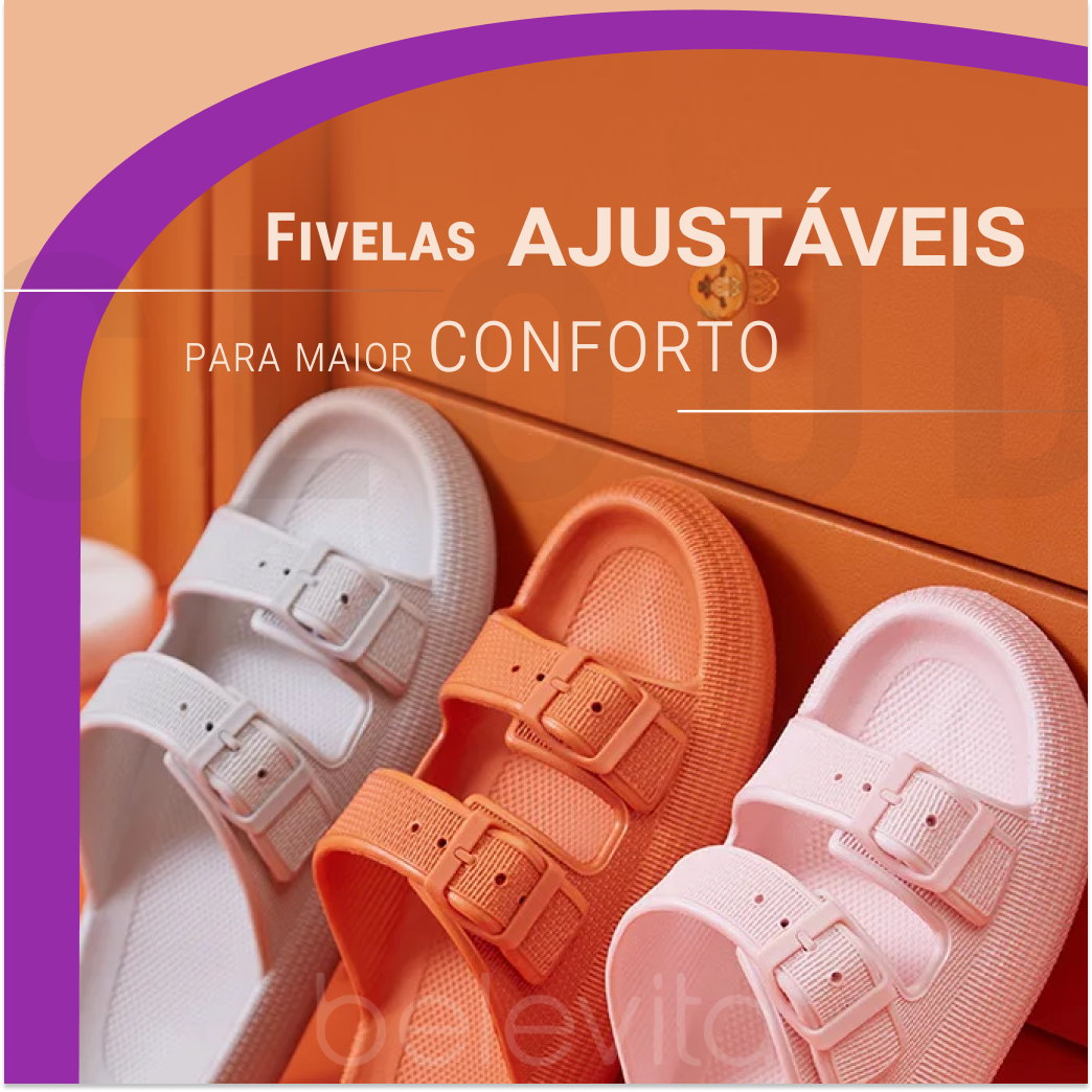 Sandália Anatômica Cloud Boss - Leve e Antiderrapante (Alça Regulável)