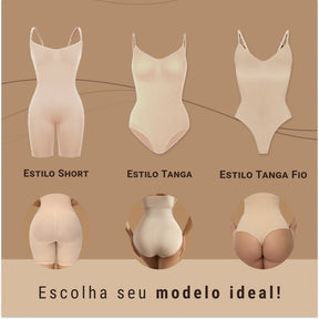 Body Modelador Full Shaper - Compre 1 Leve 2 + Brinde Calcinha Modeladora