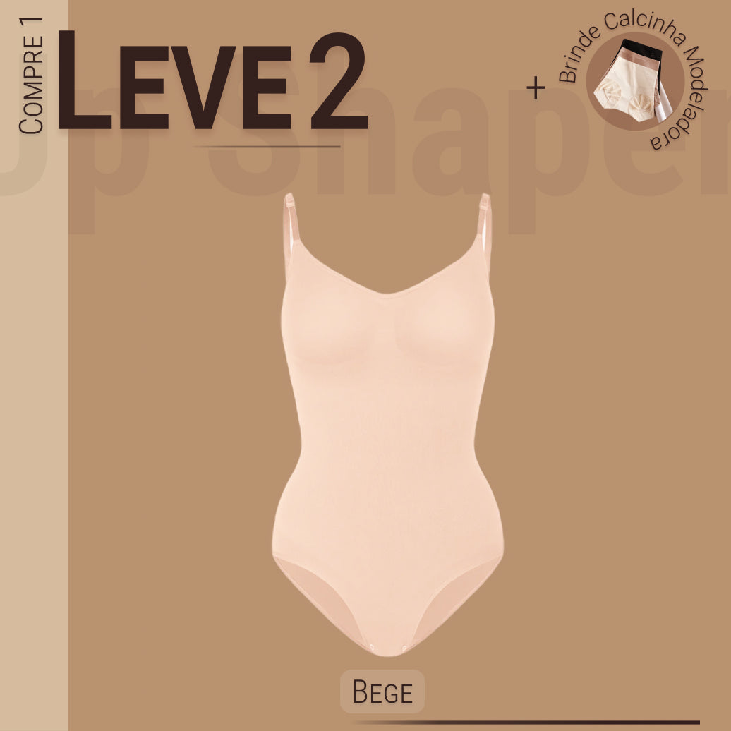 Body Modelador Full Shaper - Compre 1 Leve 2 + Brinde Calcinha Modeladora